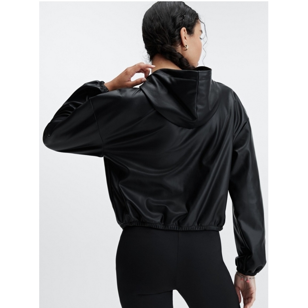 FABLETICS Vegan Leather Hoodie L - Picture 3 of 7